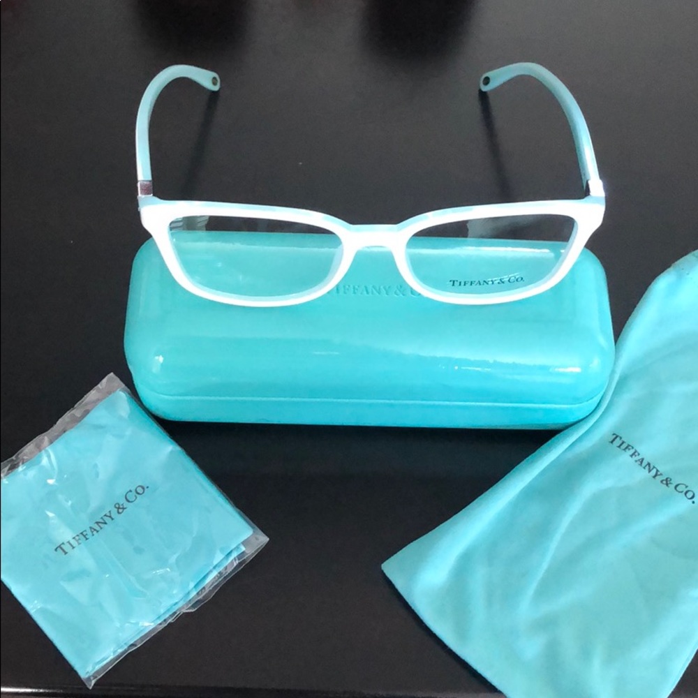Tiffany & Co white glasses 👓 frames with case